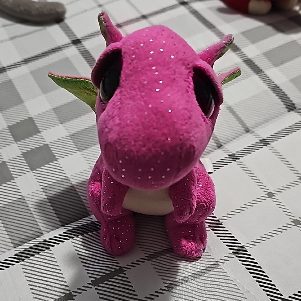 Pink Sparkly Dragon Plush